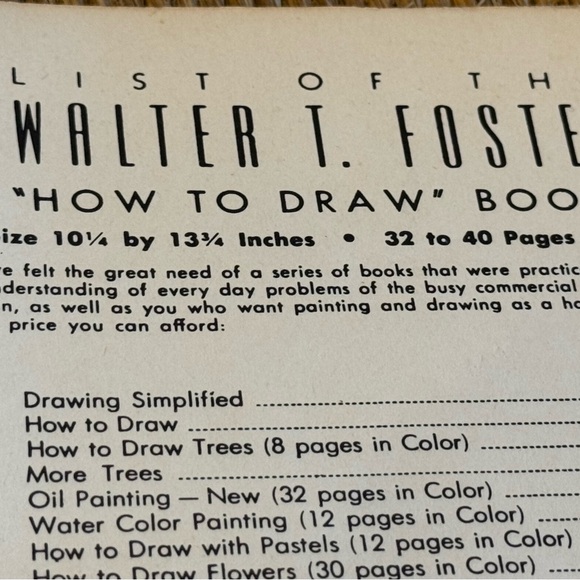 Walter T. Foster How to Draw vintage art book - Picture 6 of 11